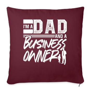 Ich Bin Ein Vater Und Ein Geschäftsinhaber CEO - Sofakissenbezug 45 x 45 cm - Burgunderrot - Vorne
