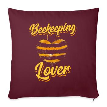 Amoureux de l’apiculture Apiculture Apiculteurs Apiculteurs - Housse de coussin décorative 45 x 45 cm - bordeaux - Devant