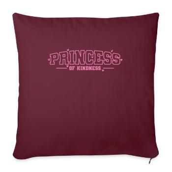 Princesse de la gentillesse mignonne fille mignonne - Housse de coussin décorative 45 x 45 cm - bordeaux - Devant