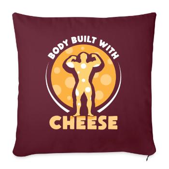 Corps de fromage sucré Chers amoureux dictons - Housse de coussin décorative 45 x 45 cm - bordeaux - Devant