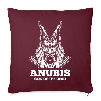 Anubis Gott der Toten Ägyptologe Pyramiden Ägyptol - Sofakissenbezug 45 x 45 cm - Burgunderrot - Vorne