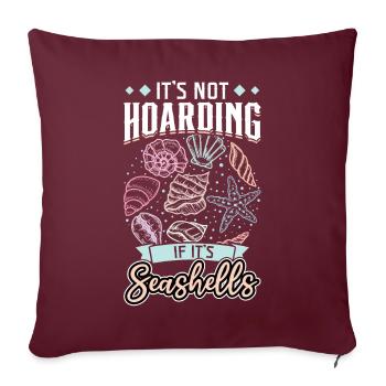 Ce n’est pas de la thésaurisation si c’est des moules - Housse de coussin décorative 45 x 45 cm - bordeaux - Devant