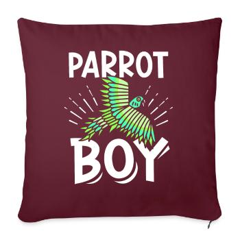 Perroquet Jeune Perroquet Jeunes Perroquets Animal Mignon - Housse de coussin décorative 45 x 45 cm - bordeaux - Devant