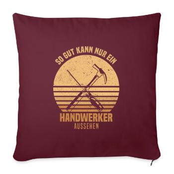 Artisan - Housse de coussin décorative 45 x 45 cm - bordeaux - Devant