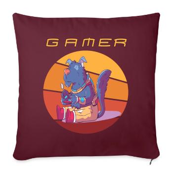 Funny Gamer Retro Games Video Games Vintage Consol - Sofakissenbezug 45 x 45 cm - Burgunderrot - Vorne