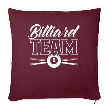 Équipe de billard Joueur de billard Amateurs de billard - Housse de coussin décorative 45 x 45 cm - bordeaux - Devant
