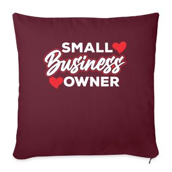 Kleinunternehmer Besitzer Gründer CEO - Sofakissenbezug 45 x 45 cm - Burgunderrot - Vorne