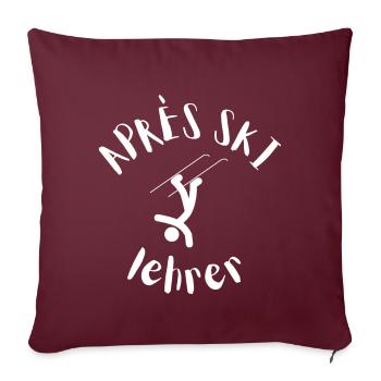 Aprés Ski - Housse de coussin décorative 45 x 45 cm - bordeaux - Devant