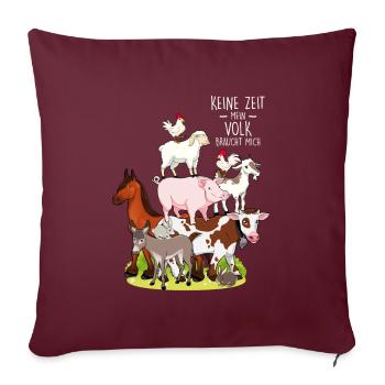 Agriculteur Pas le temps que mon peuple ait besoin de moi - Housse de coussin décorative 45 x 45 cm - bordeaux - Devant