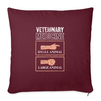 Vétérinaire Médecine vétérinaire Cadeau vétérinaire - Housse de coussin décorative 45 x 45 cm - bordeaux - Devant