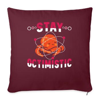 Poulpe Poulpe Tentacule de mer Poulpe Poulpe Poulpe Poulpe - Housse de coussin décorative 45 x 45 cm - bordeaux - Devant