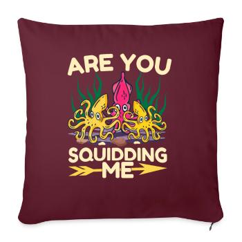 Poulpe Poulpe Tentacule de mer Poulpe Poulpe Poulpe Poulpe - Housse de coussin décorative 45 x 45 cm - bordeaux - Devant