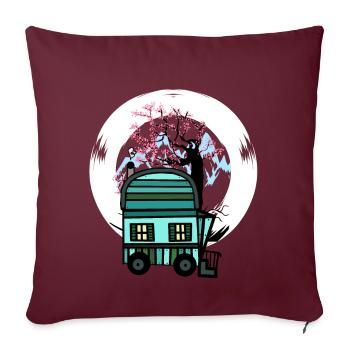 Remorque Naturfreund Freizeit Frühling Natur Alm - Housse de coussin décorative 45 x 45 cm - bordeaux - Devant
