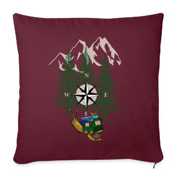 Vacances Famille Loisirs Famille Schnecke - Housse de coussin décorative 45 x 45 cm - bordeaux - Devant