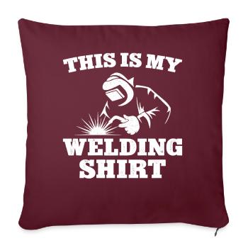 Soudeur Soudeur Vintage C’est mon - Housse de coussin décorative 45 x 45 cm - bordeaux - Devant