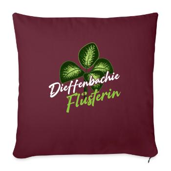 Dieffenbachia Whisperer Houseplant Plants - Sofa pillowcase 17,3'' x 17,3'' (45 x 45 cm) - burgundy - Front