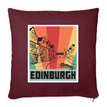 Schottland-Souvenir-Edinburgh-schottischer tourist - Sofakissenbezug 45 x 45 cm - Burgunderrot - Vorne