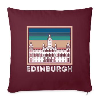 Schottland-Souvenir-Schottisch-Edinburgh-Touristen - Sofakissenbezug 45 x 45 cm - Burgunderrot - Vorne