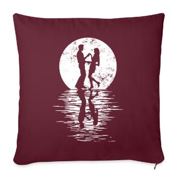 Danseurs Danse Couple Danse, Danse Rumba Renard Tango Salsa - Housse de coussin décorative 45 x 45 cm - bordeaux - Devant