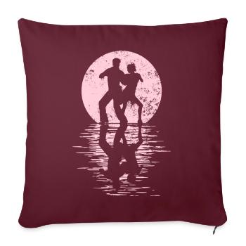 Danseurs Danse Couple Danse, Danse Rumba Renard Tango Salsa - Housse de coussin décorative 45 x 45 cm - bordeaux - Devant