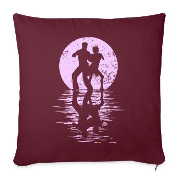 Danseurs Danse Couple Danse, Danse Rumba Renard Tango Salsa - Housse de coussin décorative 45 x 45 cm - bordeaux - Devant