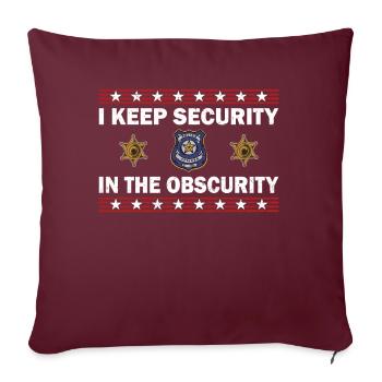 Policier Je garde la sécurité dans l’obscurité Police - Housse de coussin décorative 45 x 45 cm - bordeaux - Devant