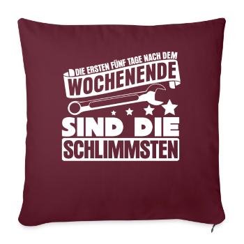 Handwerker Handwerk - Sofakissenbezug 45 x 45 cm - Burgunderrot - Vorne