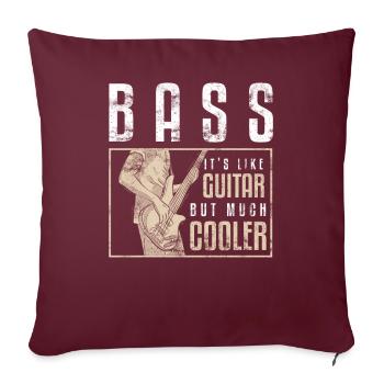 Basse Basse Bassiste - Housse de coussin décorative 45 x 45 cm - bordeaux - Devant