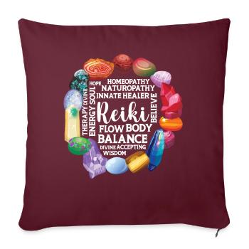 Reiki-praktizierender - Sofakissenbezug 45 x 45 cm - Burgunderrot - Vorne