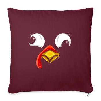 Funny Wierd Turkey Face Thanksgiving - Sofakissenbezug 45 x 45 cm - Burgunderrot - Vorne