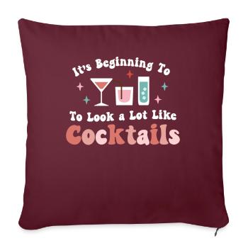 Beginnen, wie Cocktails Weihnachten auszusehen - Sofakissenbezug 45 x 45 cm - Burgunderrot - Vorne