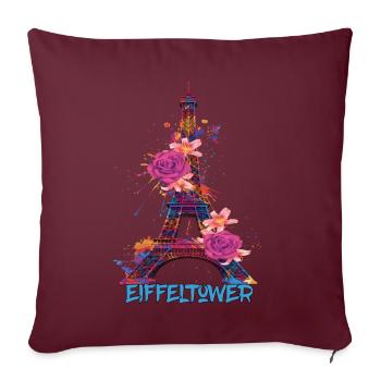 Paris-Souvenir-France-Français-L’amour de l’œuf - Housse de coussin décorative 45 x 45 cm - bordeaux - Devant