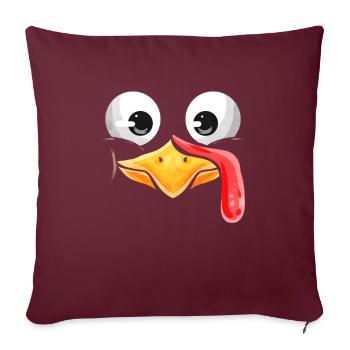 Action de grâce - Housse de coussin décorative 45 x 45 cm - bordeaux - Devant