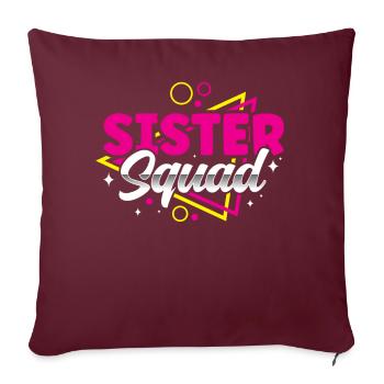 Schwestern Team Freund Schwester Freundschaft - Sofakissenbezug 45 x 45 cm - Burgunderrot - Vorne