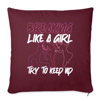 Breakdance BBoy Breakdancer Break Dance Hip Hop - Housse de coussin décorative 45 x 45 cm - bordeaux - Devant