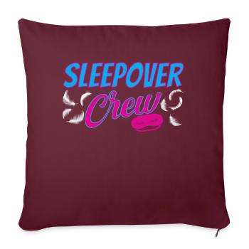 Soirée pyjama de l’équipe pour la nuit - Housse de coussin décorative 45 x 45 cm - bordeaux - Devant