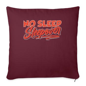 Pas de sommeil pour une nuit - Housse de coussin décorative 45 x 45 cm - bordeaux - Devant