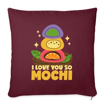 Mochi Amour - Housse de coussin décorative 45 x 45 cm - bordeaux - Devant