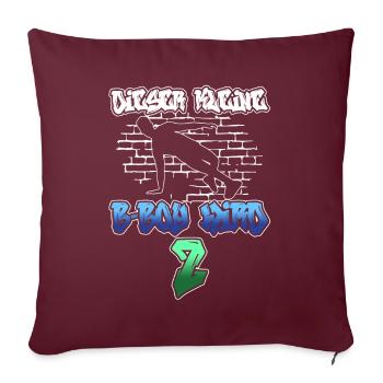 Dieser Kleine B-Boy Wird 2 - Breakdance - Sofakissenbezug 45 x 45 cm - Burgunderrot - Vorne