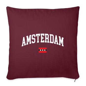Amsterdam Souvenir holländische niederländische To - Sofakissenbezug 45 x 45 cm - Burgunderrot - Vorne