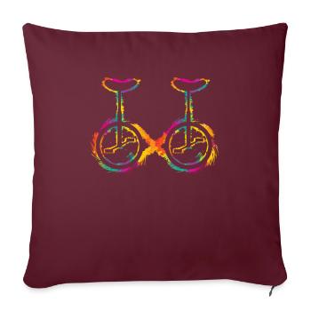 Unicycle Infinity Rainbow - Sofa pillowcase 17,3'' x 17,3'' (45 x 45 cm) - burgundy - Front