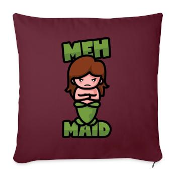 Meh! Sirène, sirène, sirène, sirène - Housse de coussin décorative 45 x 45 cm - bordeaux - Devant