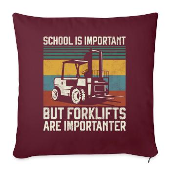 Certified Forklift Truck Operator - Sofakissenbezug 45 x 45 cm - Burgunderrot - Vorne