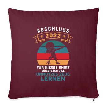 School leaving certificate Realschule Hauptschule Graduation - Sofa pillowcase 17,3'' x 17,3'' (45 x 45 cm) - burgundy - Front