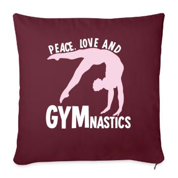 Gymnastique Gymnastique RSG Gymnaste Gymnastique - Housse de coussin décorative 45 x 45 cm - bordeaux - Devant