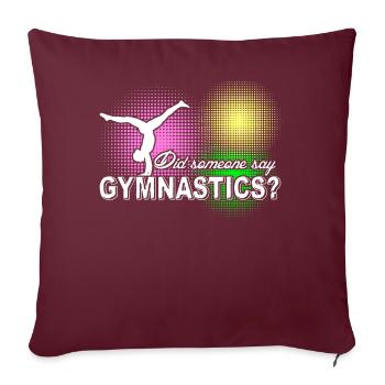 Gymnastique - Housse de coussin décorative 45 x 45 cm - bordeaux - Devant