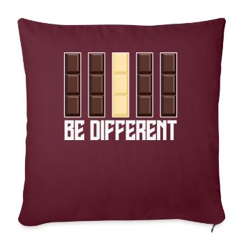 Chocolat Soyez différent Chocolat - Housse de coussin décorative 45 x 45 cm - bordeaux - Devant