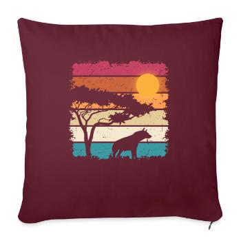 Vintage Hyena - Sofa pillowcase 17,3'' x 17,3'' (45 x 45 cm) - burgundy - Front