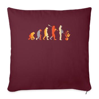 Evolution Jardinier Plante Arrosage Peut Strelizia - Housse de coussin décorative 45 x 45 cm - bordeaux - Devant