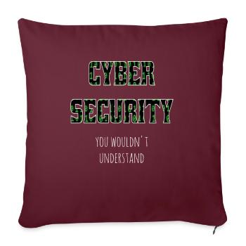 Cybersecurity - IT-Sicherheit Informatiker - Sofakissenbezug 45 x 45 cm - Burgunderrot - Vorne